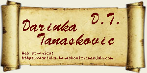 Darinka Tanasković vizit kartica